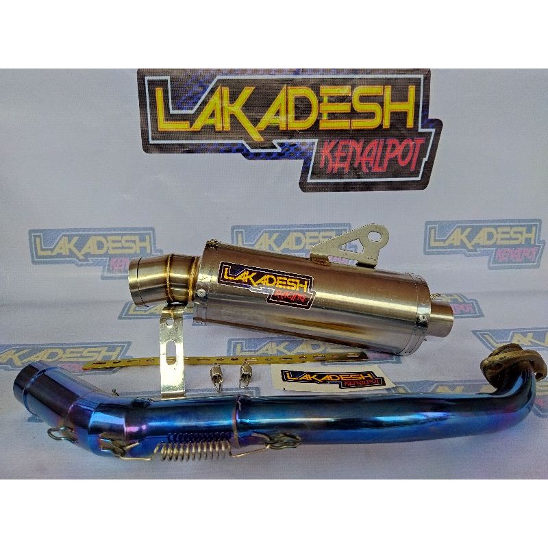 KNALPOT LAKADESH LEHER BLUEMOON (INLET 38/50) BEAT MIO VARIO AEROX SCOOPY NMAX PCX ADV LEXI DLL