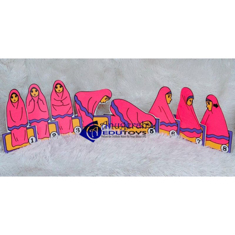 mainan edukasi maket peraga sholat perempuan