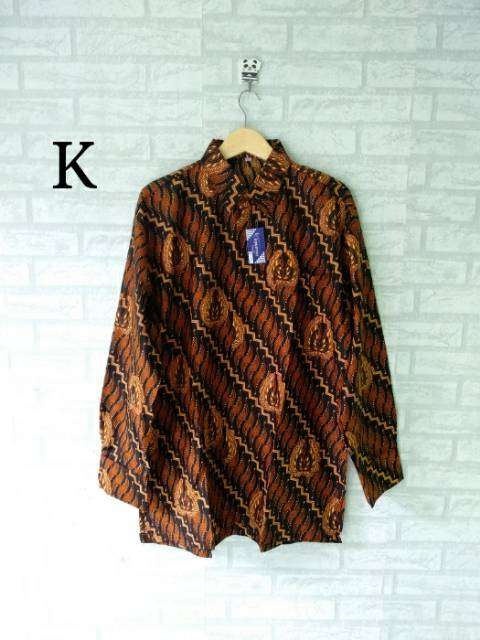 Seragam batik kemeja/ hem pria lengan panjang jumbo size M L Xl Xxl XXXL XXXXL