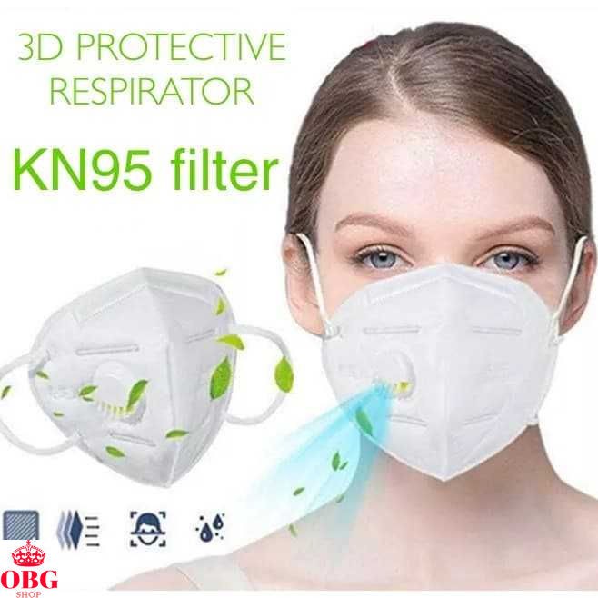 Masker KN95 N95 Respirator Filter Katup 3D Mask