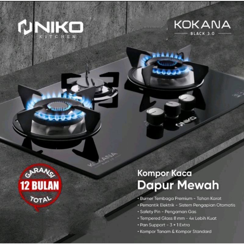 KOMPOR GAS KACA - NIKO KOKANA