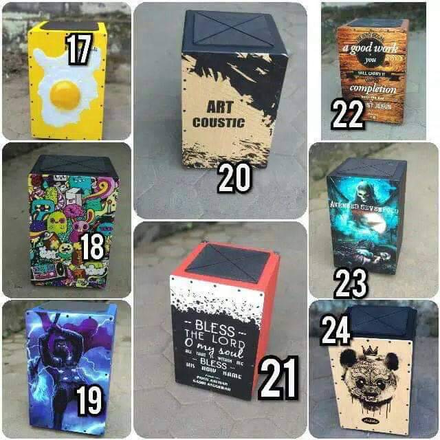 Drumbox akustik alat musik cajon free custom gambar