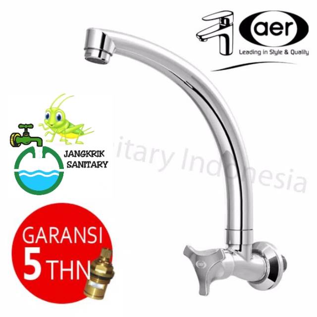 Aer Kran Dapur Leher Angsa Bahan Kuningan - Keran Kran Cuci Piring - Kitchen Faucet Acr 03c