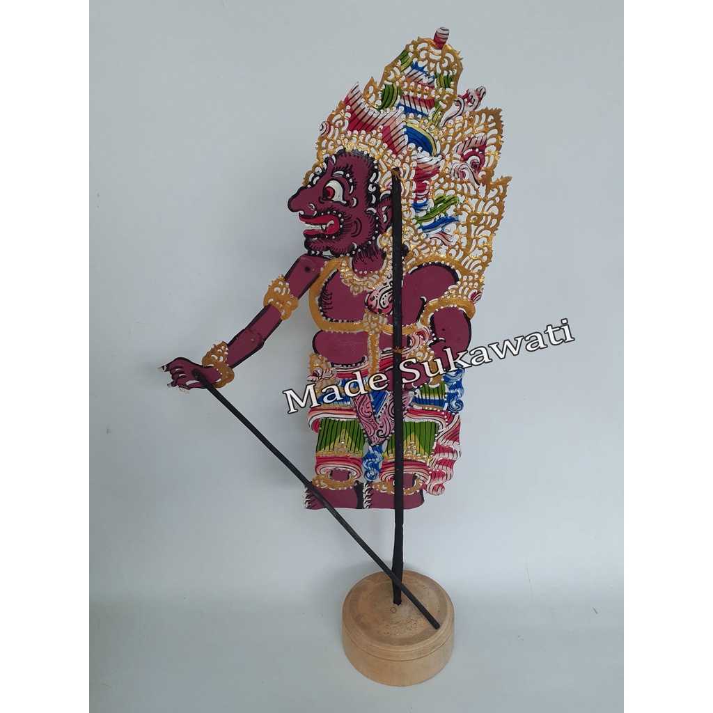 Kerajinan wayang kulit Rahwana ukir bali Hiasan Handmade