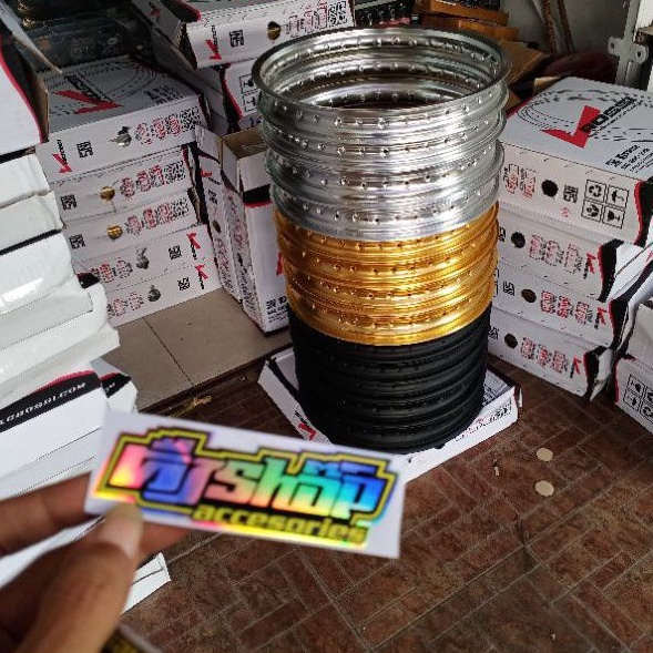 harga satuan velg rossi velg vrossi velg rosi hitam silver gold 140 160 185 215 250 ring 17 hole 36