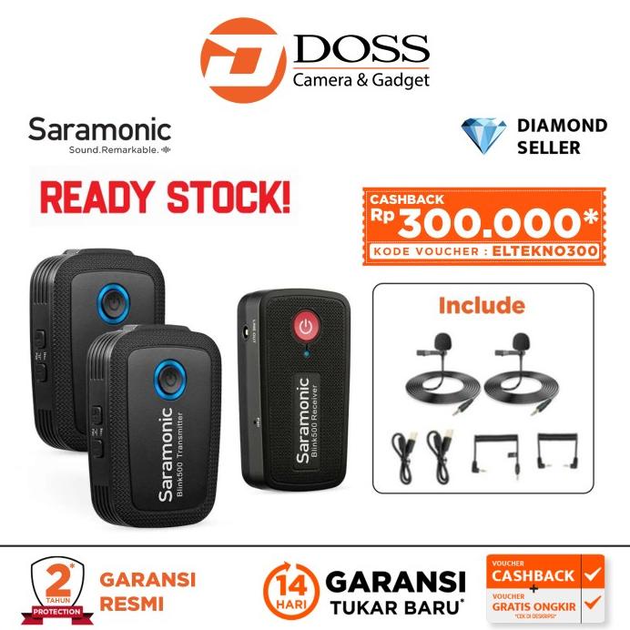 Saramonic Blink 500 B2 Tx+Tx+Rx Wireless Mic (2) Dp
