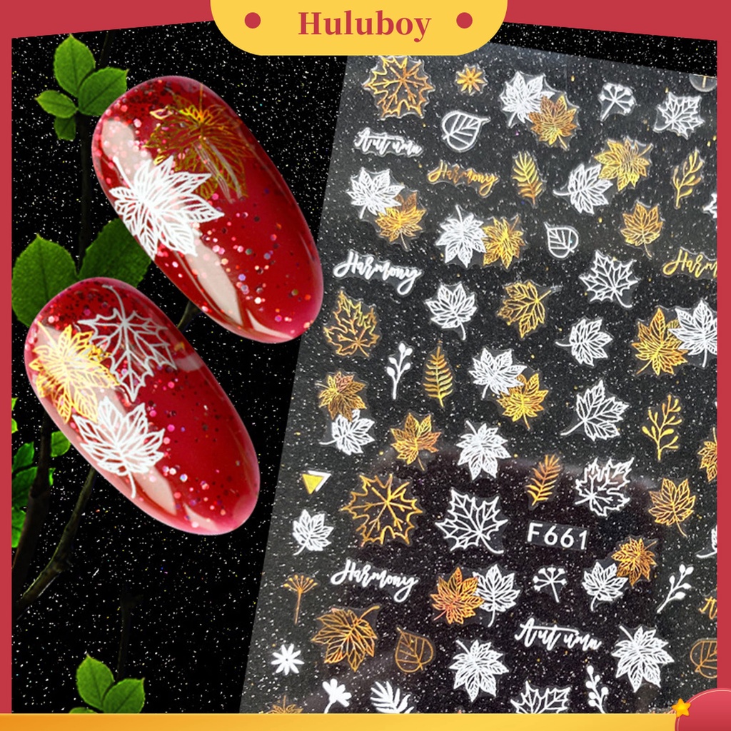 Huluboy Huluboy♡ Stiker Kuku 3D Aneka Motif Untuk Manicure