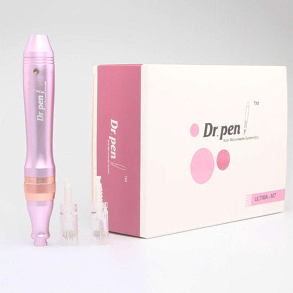 DERMAPEN Dr pen M7 pink (rose gold) Bb glow, sulam alis, sulam bibir MTS acne scar bopeng mym my m