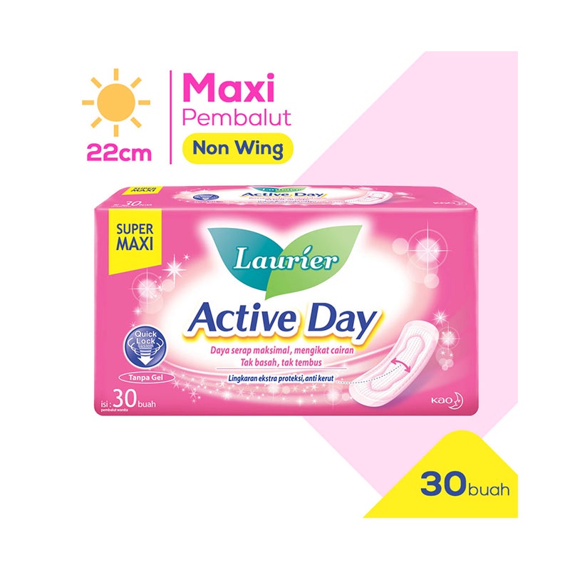 LAURIER Super Maxi Active Day 30S / Pembalut isi 30 pcs BY AILIN