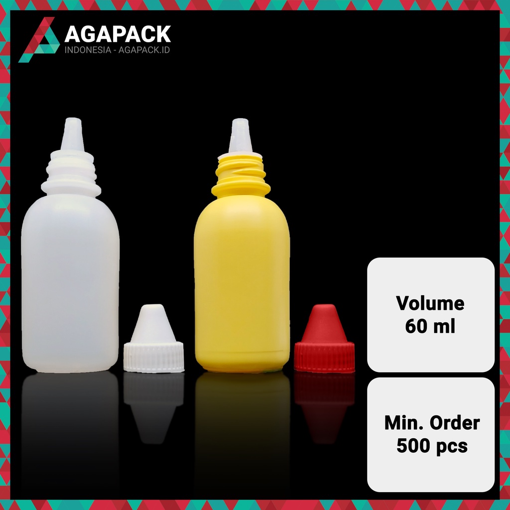 Botol Tetes 60 ml 60ml Plastik HDPE 50ml 50 ml Obat Mata Telinga Kucing