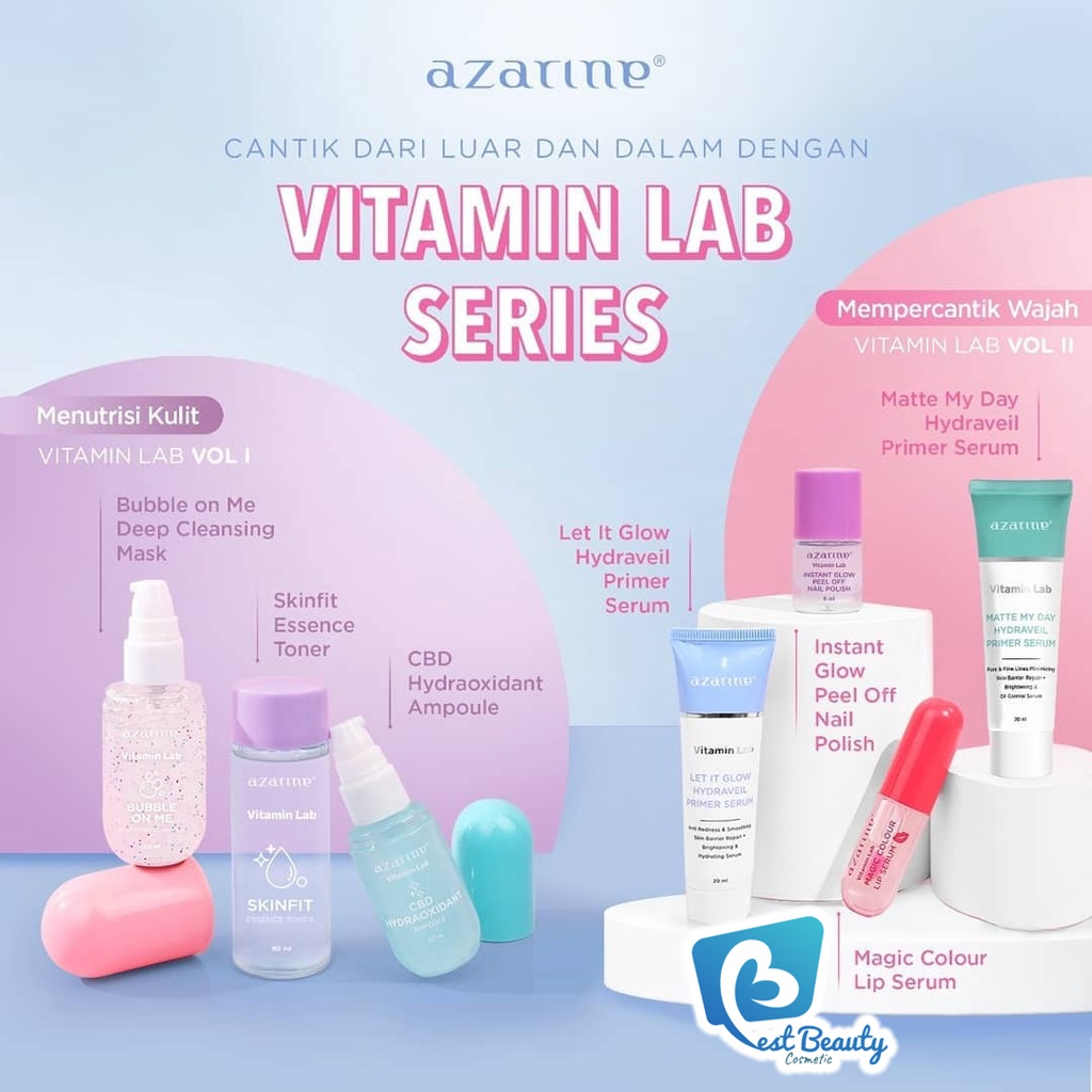 ★ BB ★  AZARINE Vitamin Lab Bubble On Me Deep Mask Cleanser | Essence Toner | Hydraoxidant Ampoule | Primer