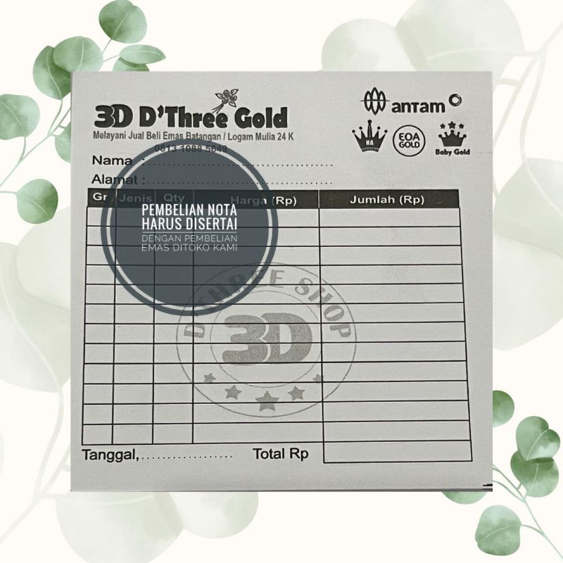 Nota Pembelian Emas