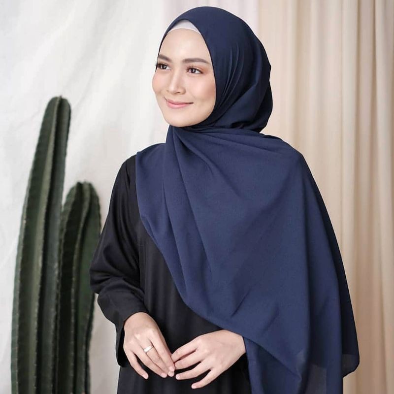 Pashmina Sabyan - Pasmina Polos Diamond Crepe-2