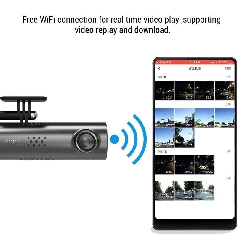 70Mai Smart Dashcam WiFi Car DVR Voice Control Global Version D06 1S