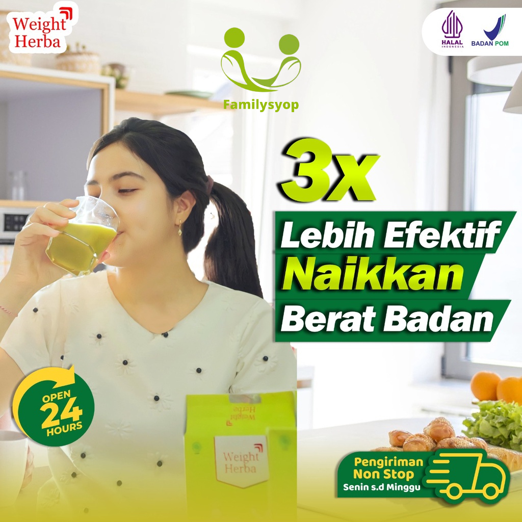 Weight Herba - Susu Penambah Nafsu Makan &amp; Berat Badan Penurun Kadar Gula Darah Naikkan BB Menambah Protein Tubuh Isi 200gr