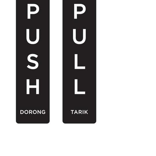 ✬ Push Pull Dorong Tarik | Sign Board DT 02 | Sign Label Akrilik ○