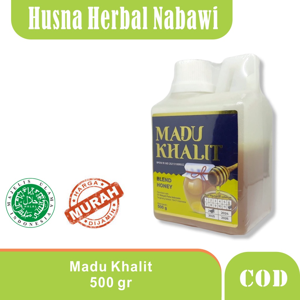 

PROMO Madu Asli Murni Original KHALIT BLEND HONEY 500 GR Untuk Berbagai Penyakit Kesehatan Bisa COD Bayar DI Tempat - Husna Herbal Nabawi