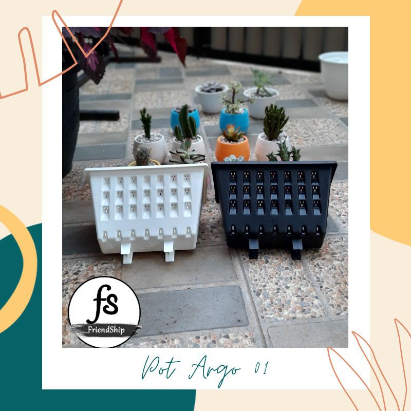 Pot Bunga Tempel Argo 01 | Pot Dinding | Pot Argo Putih