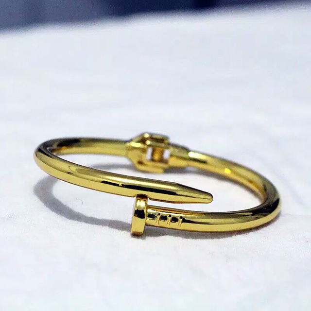 Gelang titanium/Gelang paku titanium / gelang wanita/ gelan pria / gelang lapis 24k