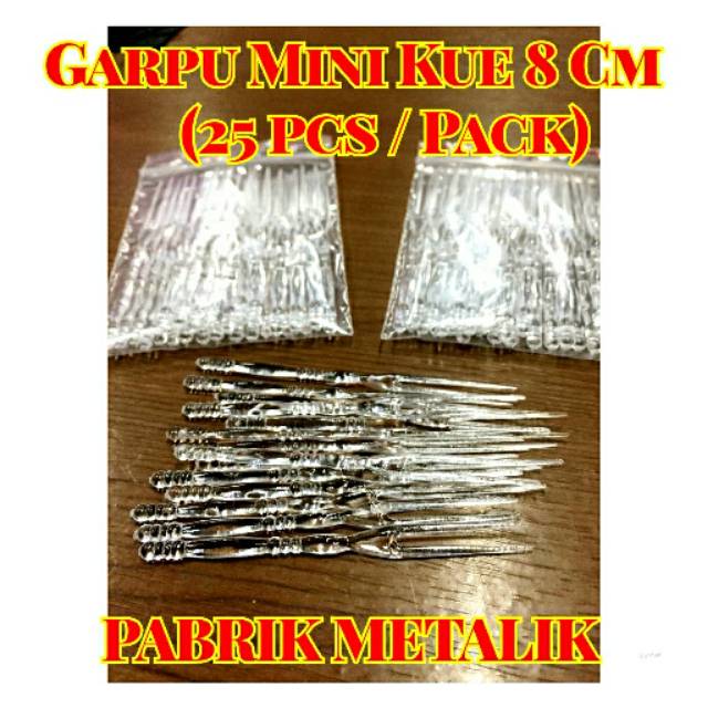 Garpu Mini Plastik / Garpu Plastik Kecil / Garpu Kue / Garpu Kecil Plastik / Per pack isi 25 pcs