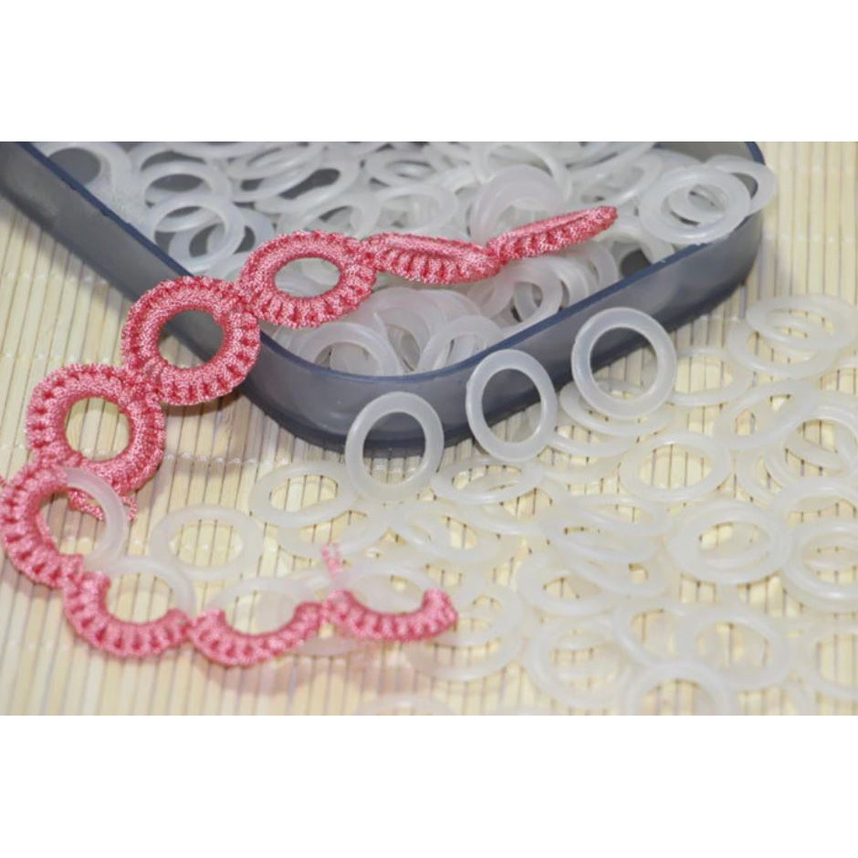 10 Plastic Ring Plastik 2 cm 20 mm Alat Crochet Rajut Kerajinan Tangan