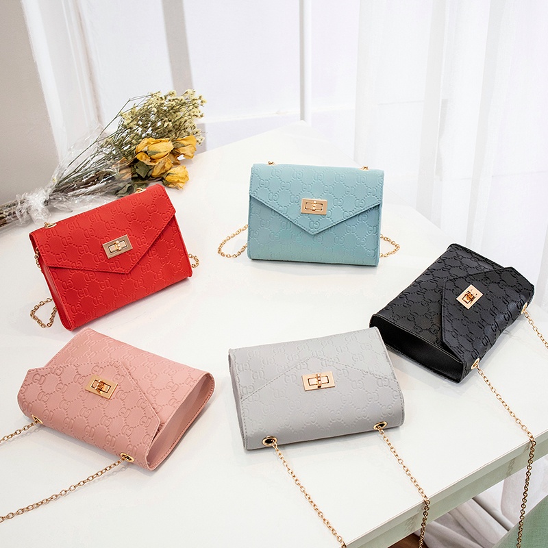 Tas Selempang Wanita Korea Fashion Style Tas Bahu Sling Bag Kulit PU Murah Import Satu7an T74