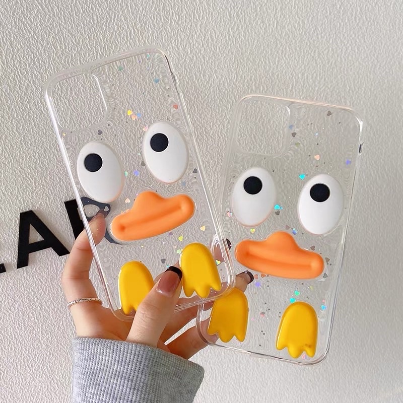 Duck Glitter Case Samsung M02 M23 M33 M53 M11 M52 M51 M62 M22 M21 M31 M10 M20 A51 A71 A53 A13 A23 A73 4G 5G