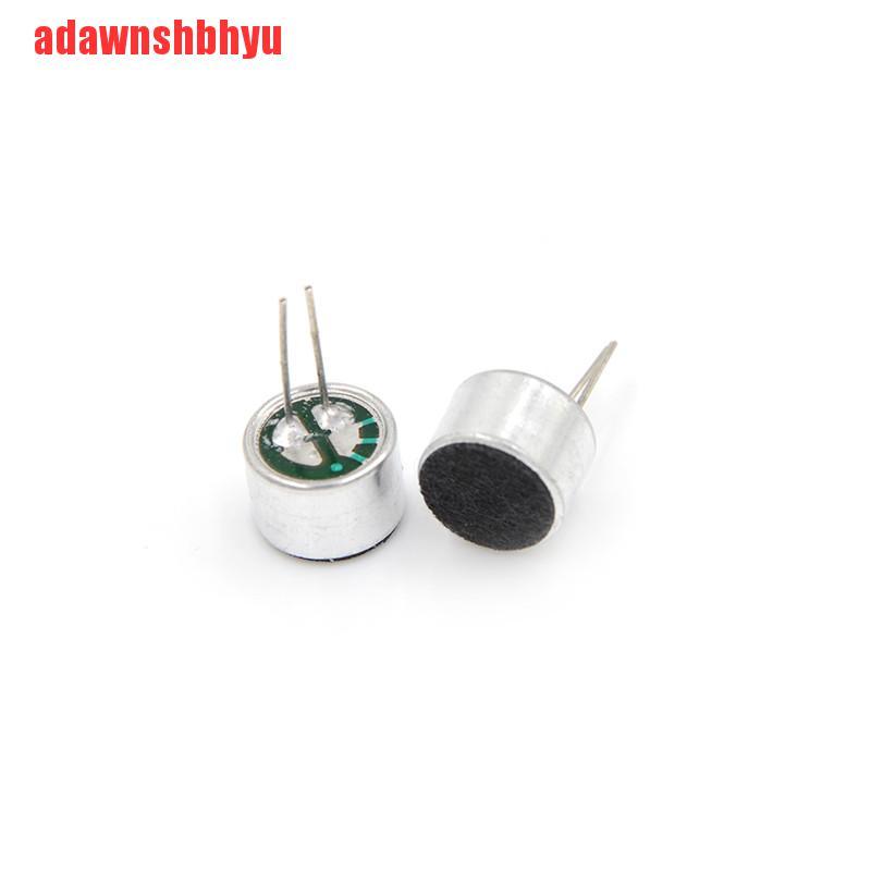 10pcs Kapsul Mic Elektrik Mini Dengan 2 Pin