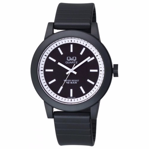 Q&Q QQ Analog Jam Tangan Pria Hitam VR10J004Y Original