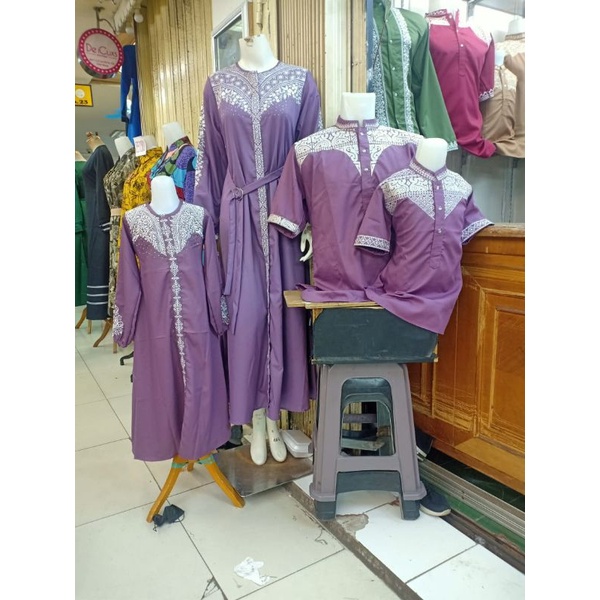 couple keluarga terbaru / gamis couple ibu anak / koko couple / koko keren / koko gamis couple