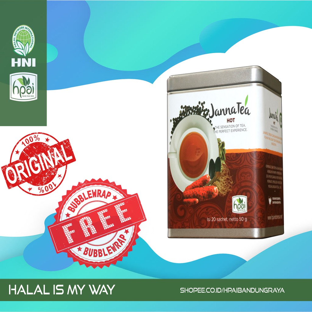 BEST PRODUK ORIGINAL PROMO JANNA TEA HOT HNI HPAI | Teh Herbal Sehat