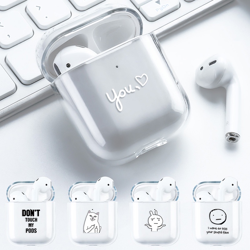 Casing Soft Case Silikon Motif Emoji Lucu Untuk AirPods 1 / 2