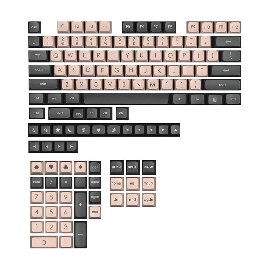 AJAZZ PEACE KEYCAPS DOUBLE SHOT PBT Set JSA Profile (129 Keys)