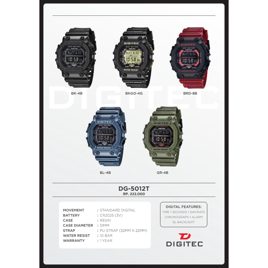 DIGITEC 5012 JAM TANGAN PRIA ORIGINAL