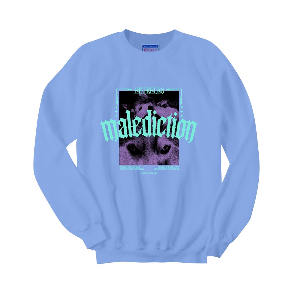 SWEATER CREWNECK MALEDICTION PRIA/WANITA FLEECE