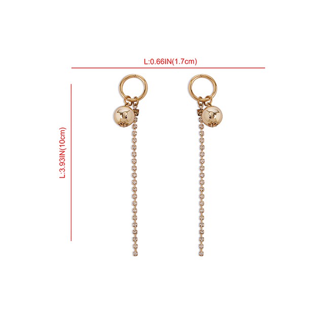 LRC Anting TudukFashion Golden Alloy Diamond Earrings P94858