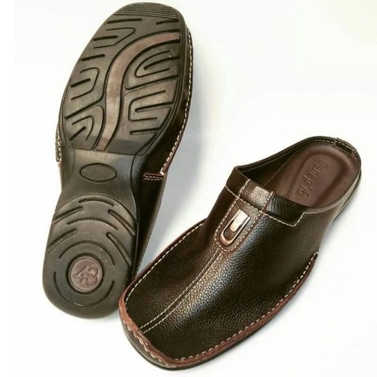 SEPATU SANDAL BUSTONG PRIA KULIT ASLI UKURAN 38 sampai 46