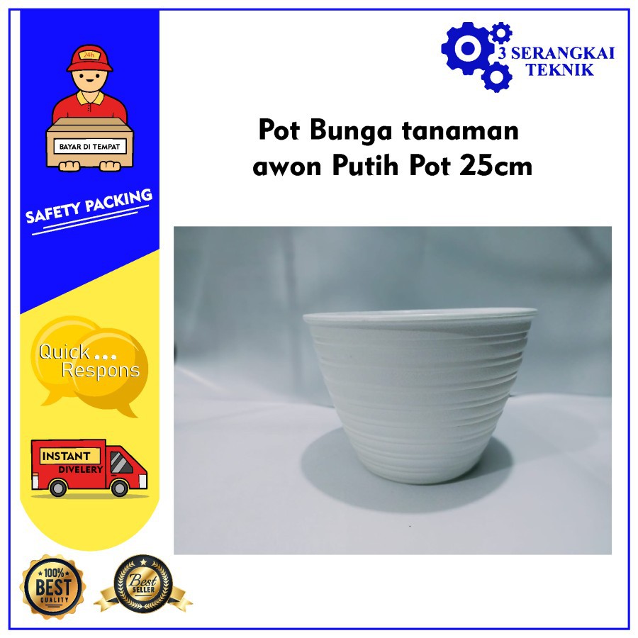 Pot Tawon Putih 25cm