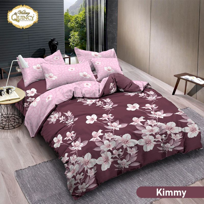 Bedcover 1 set sprei 180x200 merek vallery quincy