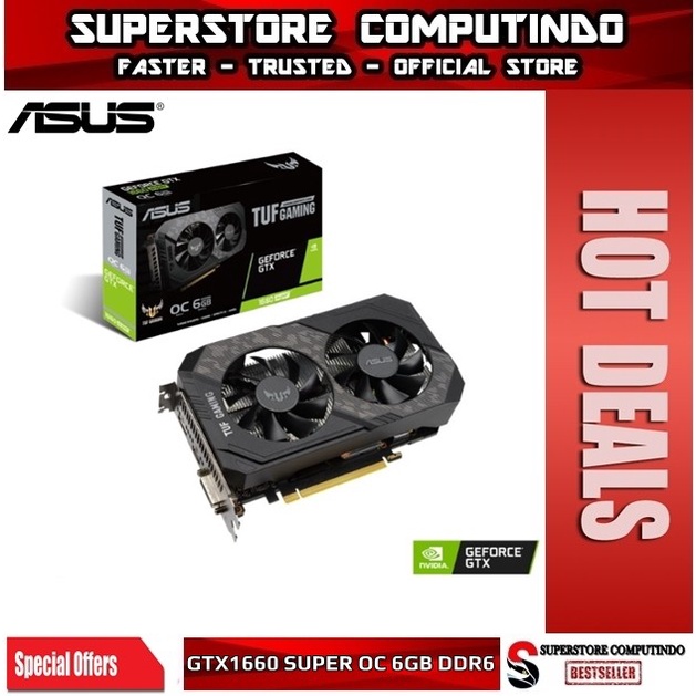 VGA ASUS TUF GAMING GeForce GTX 1660 Super OC 6GB DDR6