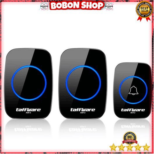 Bell Alarm Pintu Bel Rumah Wireless Waterproof LED 38 Tunes 1 / 2 PCS Receiver Door Doorbell GS8