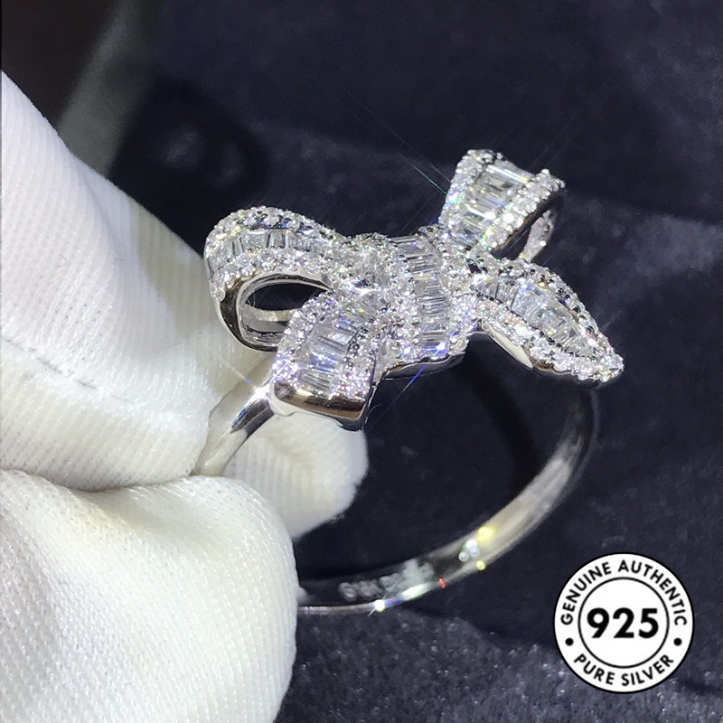 Cincin Desain Pita Bahan S925 Silver Untuk Wanita