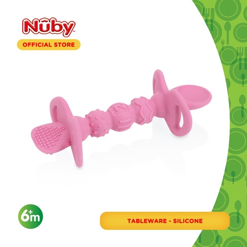 Nuby SureGrip Dipeez self Feeding Spoon  ( Assorted colour) - Sendok makan bayi