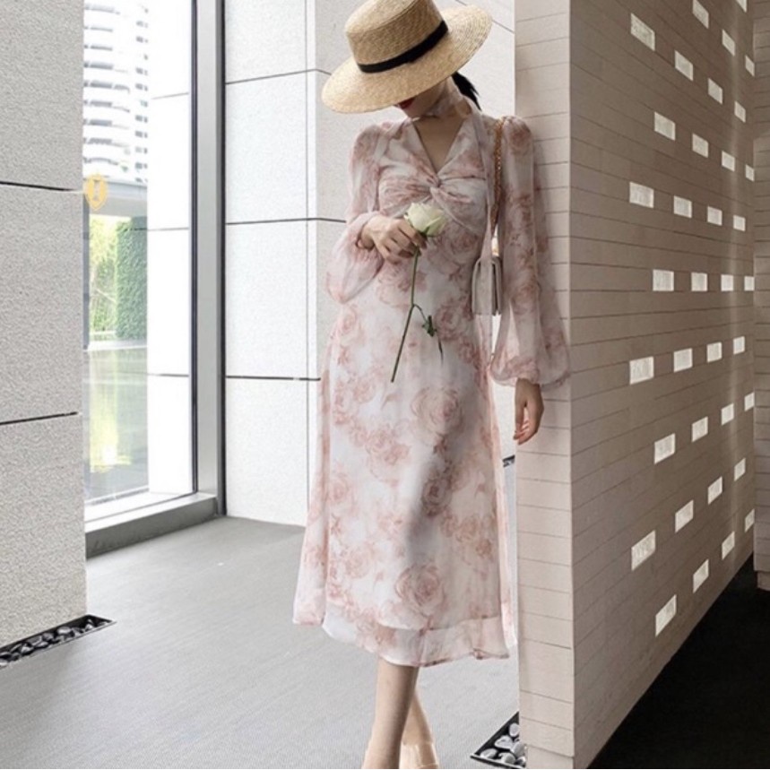 OFFICE MIDI MUSLIMAH CHIFFON DRESS ALL SIZE NEW ARRIVAL KOREAN STYLE