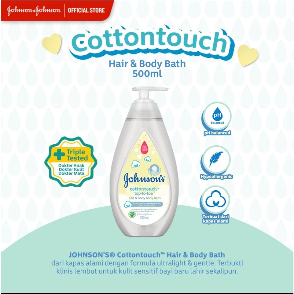 JOHNSONS BABY COTTON TOUCH / TOP TO TOE  / MILK RICE/BEDTIME HAIR AND BODY WASH BOTTLE AND REFILL