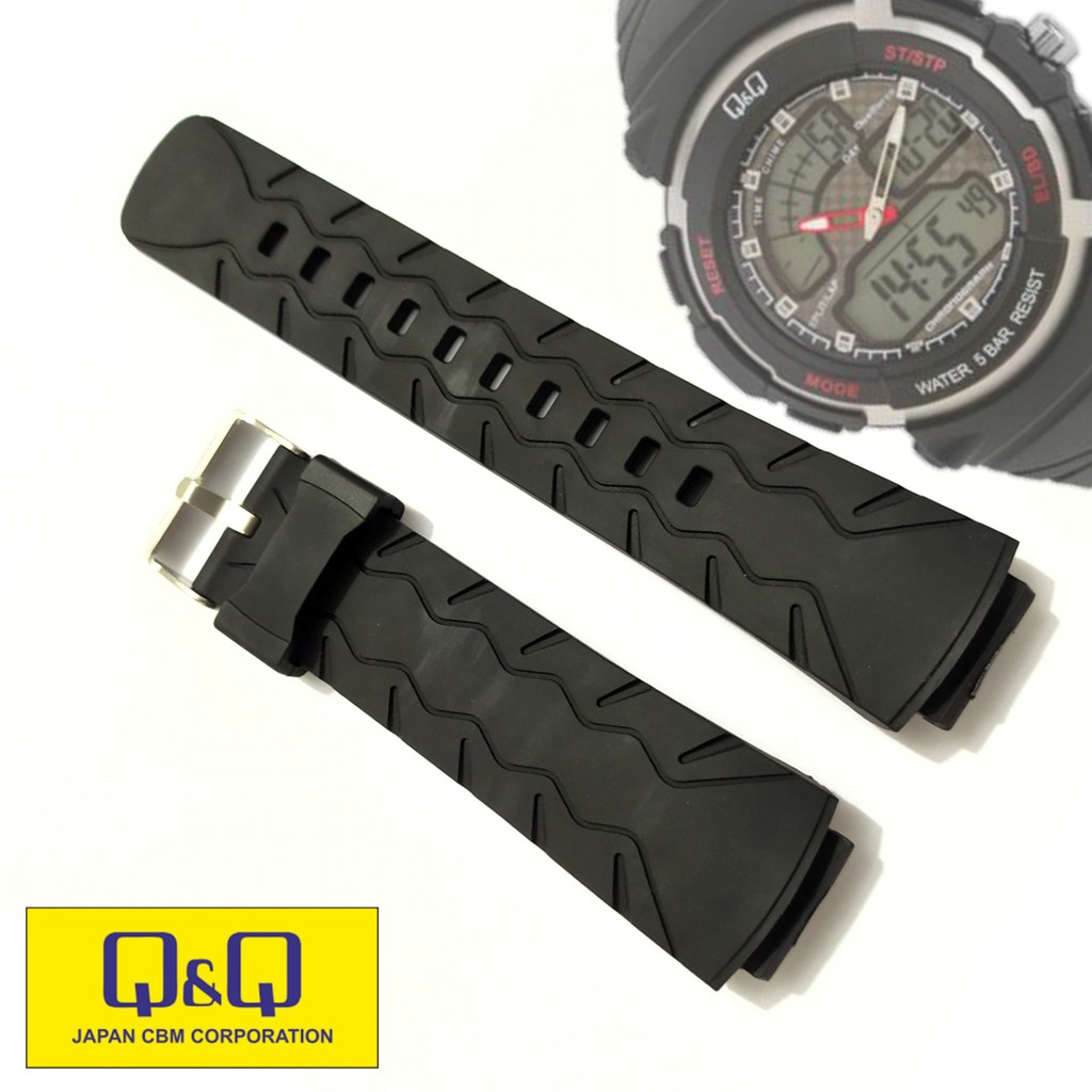 Tali Jam Tangan Strap Q&amp;Q M-012 QnQ M 012 Black