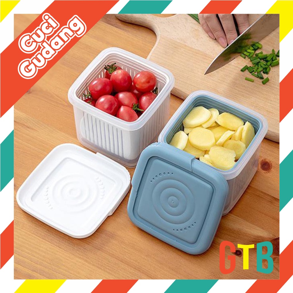 ❤️GTB❤️ Food Container Kotak Tempat Makan Toples Plastik Saringan C001