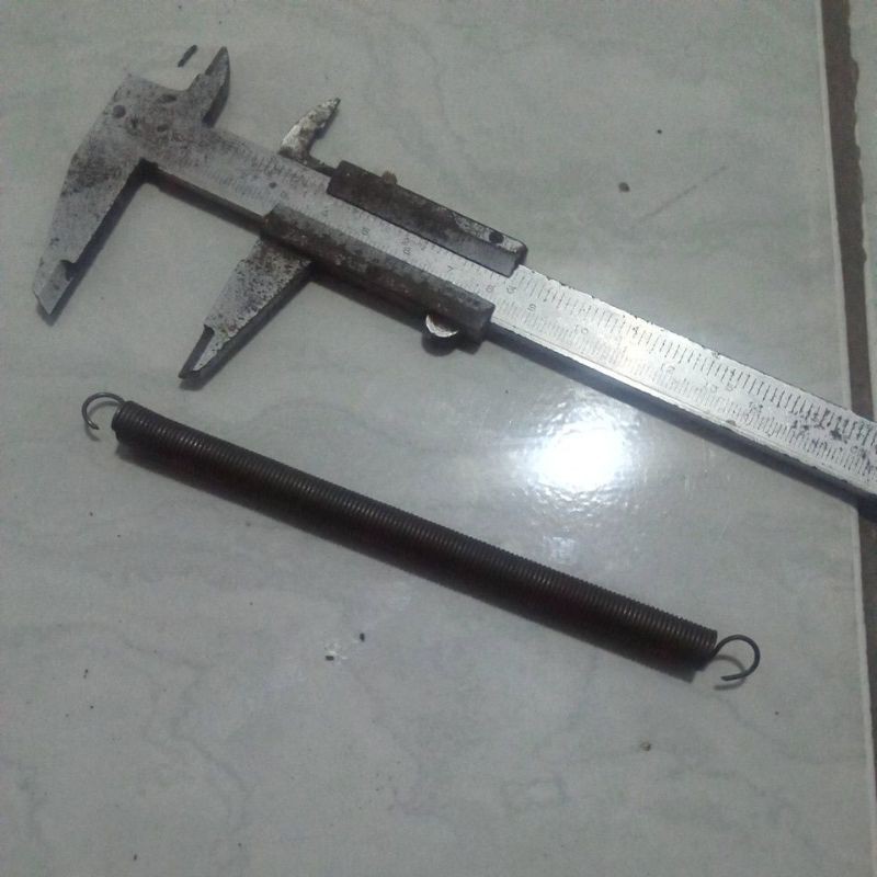 per spring pegas tarik od 8mm kawat 1mm tinggi 14 cm