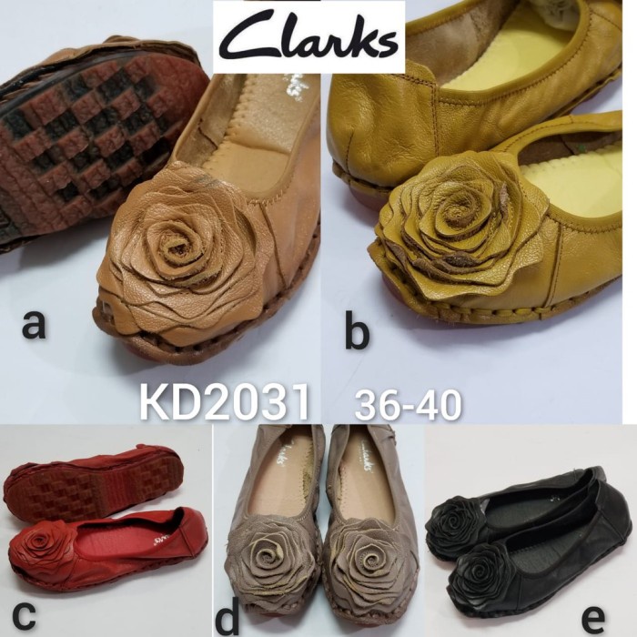 2031 SEPATU CLARKS WANITA/SEPATU KULIT WANITA/CLARKS ORIGINAL/CLARKS - COKELAT, 36