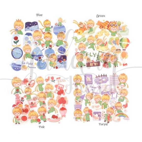 Stiker Le Petit Prince Sticker Motif Pangeran DIY Scrapbook GH 303614